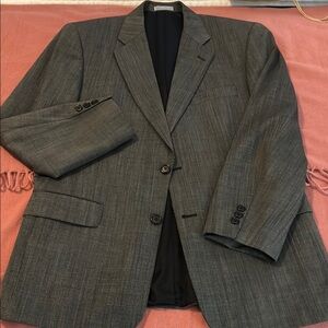 Pierre Balmain Gray Blazer with Structured Shoulders